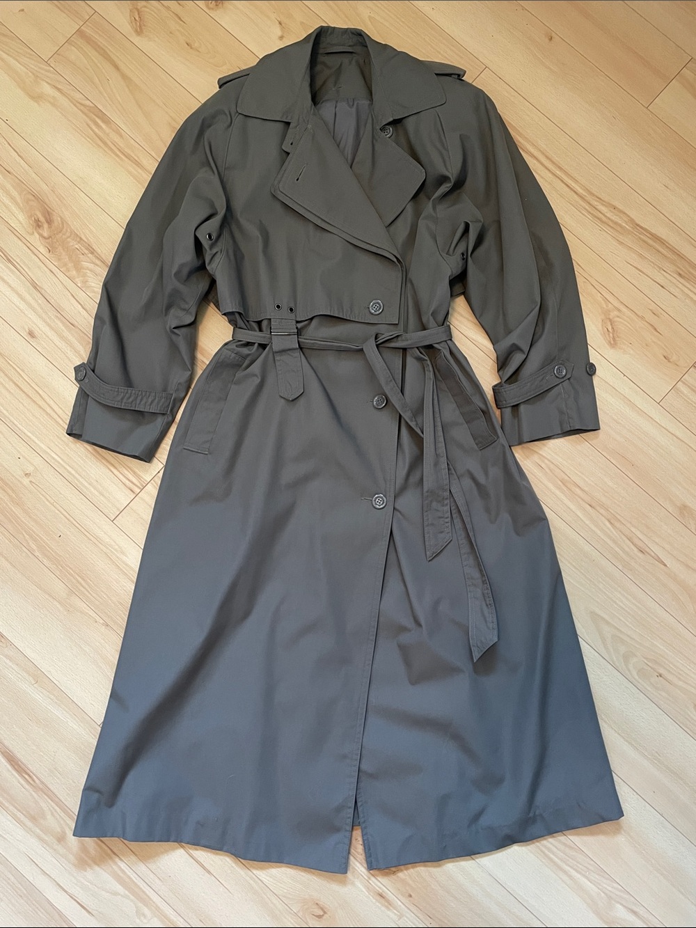 Vintage Classic Long Trench Coat
